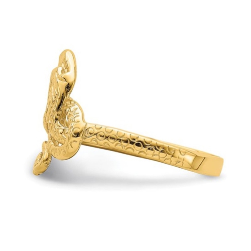 14K Yellow Gold Snake Slither Ring