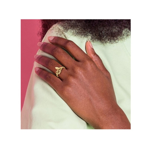 14K Yellow Gold Snake Slither Ring