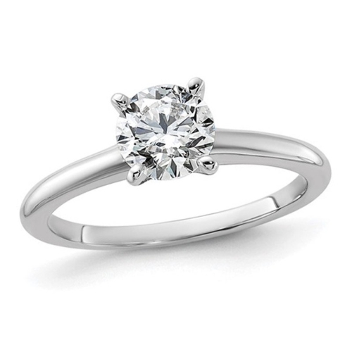GEM AND HARMONY  1.00 Carat (Ctw Vs2-Vs1, D-E-F) Igi Certified Lab-Grown Diamond Solitaire Engagement Ring In 14K Gold In White