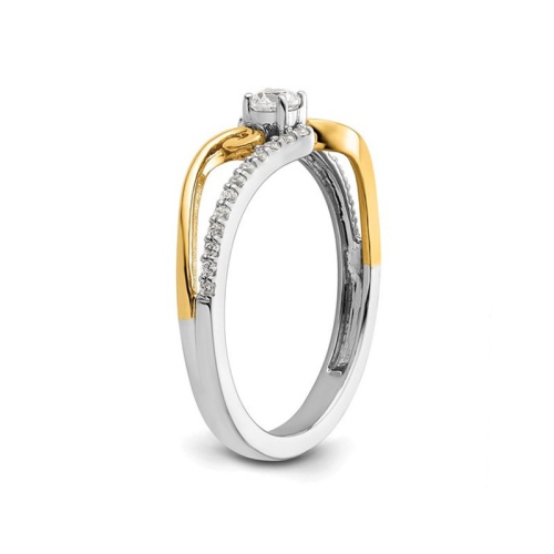 1/4 Carat Diamond Engagement Promise Ring in 14K White Gold (SIZE 7)