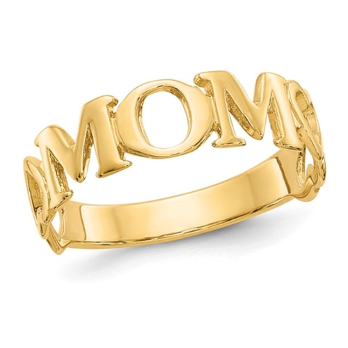 GEM AND HARMONY  14K Gold Polished Mom Ring (Size 6.5) In Yellow