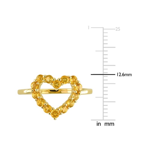 1/2 Carat Citrine Heart Ring in 10K Yellow Gold