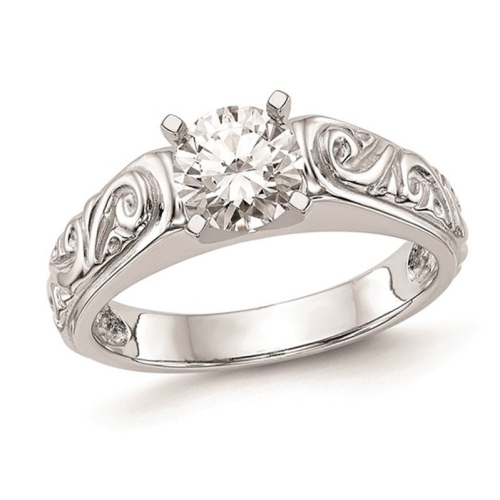 GEM AND HARMONY  1.00 Carat (Ctw Vs2-Vs1, D-E-F) Igi Certified Lab-Grown Diamond Solitaire Engagement Ring 14K Gold In White
