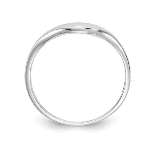 Anneau torsadé classique en or blanc 14K ct