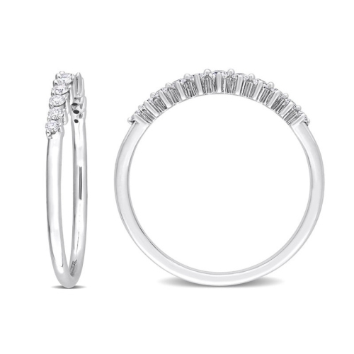 Bague de mariage semi-éternité en or blanc 14k ct avec diamants 1/5&nbsp;carat