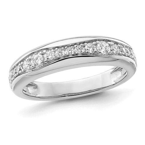 2/5 Carat Lab-Grown Diamond Band Ring in 14K White Gold (SIZE 7)