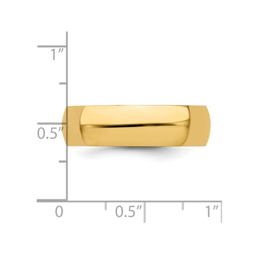 Ladies 6mm Wedding Band in 14K Yellow Gold