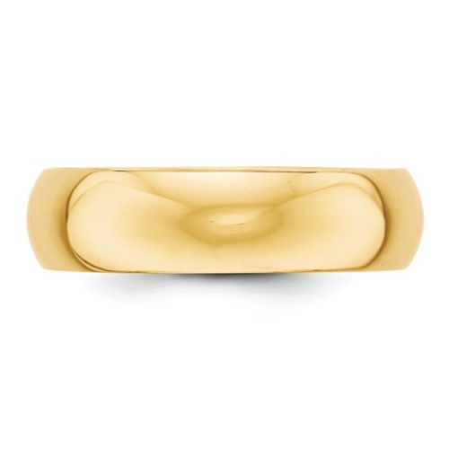 Ladies 6mm Wedding Band in 14K Yellow Gold
