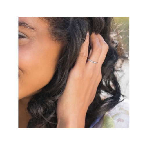 1/3 Carat Lab-Grown Diamond Anniversary Band Ring in Sterling Silver