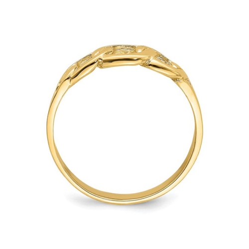 14K Yellow Gold Polished Chain Link Band Ring