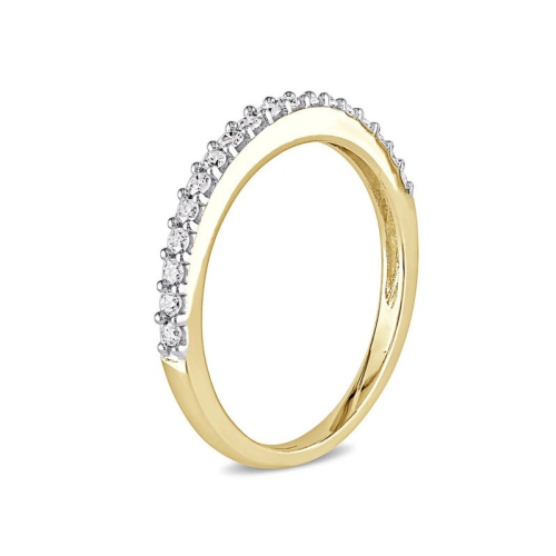 1/4 Carat Diamond Anniversary Wedding Band Ring in 10K Yellow Gold