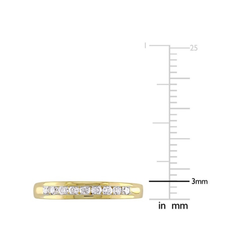 1/4 Carat Diamond Wedding Band Ring in 10K Yellow Gold