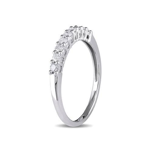 Bague d'anniversaire en or blanc 10K ct avec diamants 1/4 carat