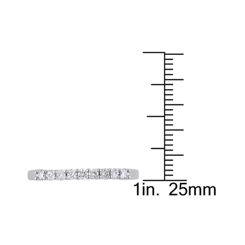 Bague d'anniversaire en or blanc 10K ct avec diamants 1/4 carat