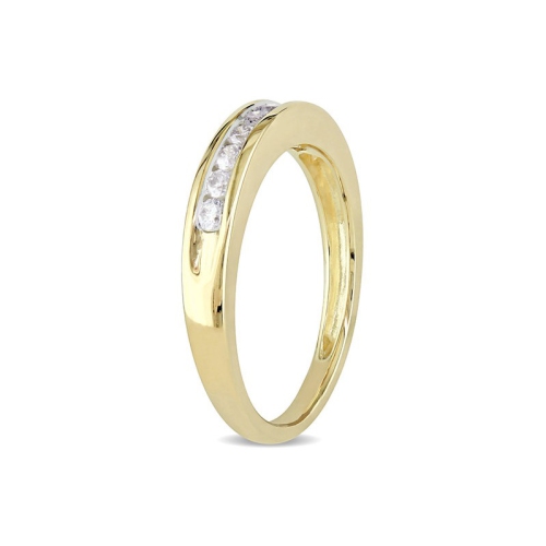1/4 Carat Diamond Wedding Band Ring in 10K Yellow Gold