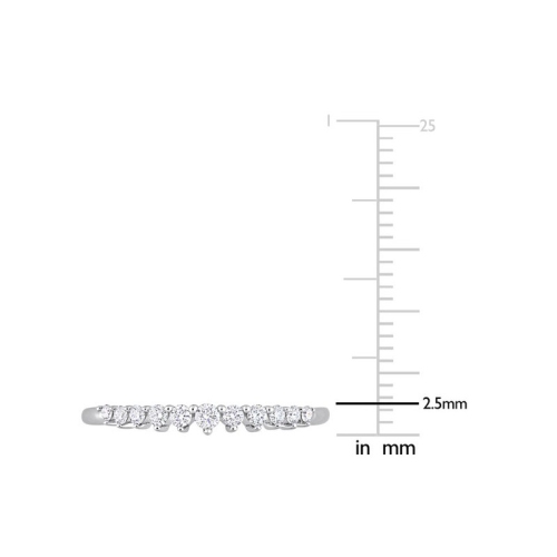 1/5 Carat Diamond Wedding Semi-Eternity Ring in 14k White Gold