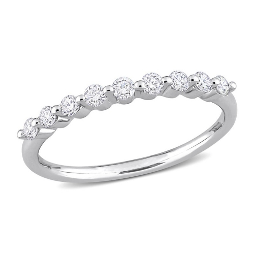 GEM AND HARMONY  1/3 Carat (Ctw) Lab-Grown Diamond Anniversary Band Ring In Sterling In Silver