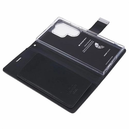 TopSave Goospery RICH MAX(5) Card Slot w/Magnetic Clip Leather Folio Wallet Flip For Samsung Galaxy S24 Ultra 6.8", Black