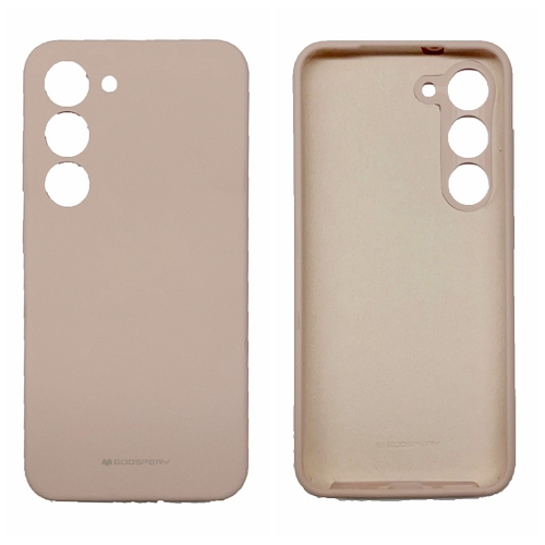 TopSave Goospery Liquid Silicone Gel Rubber Full Body Protection Cover Case For Samsung Galaxy S24 6.2", Pink Sand