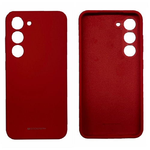 TopSave Goospery Liquid Silicone Gel Rubber Full Body Protection Cover Case For Samsung Galaxy S24 6.2", Red