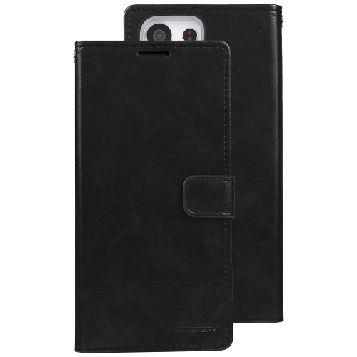 TopSave Goospery BLUEMOON Card Slot w/Magnetic Clip Leather Folio Wallet Flip For Samsung Galaxy S24 Ultra 6.8", Black