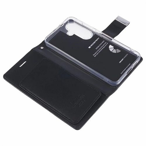 TopSave Goospery RICH MAX(5) Card Slot w/Magnetic Clip Leather Folio Wallet Flip For Samsung Galaxy S24 6.2", Black