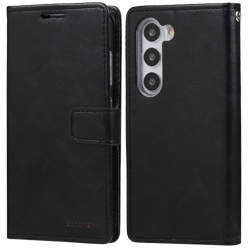 TopSave Goospery BLUEMOON Card Slot w/Magnetic Clip Leather Folio Wallet Flip For Samsung Galaxy S24 6.2", Black