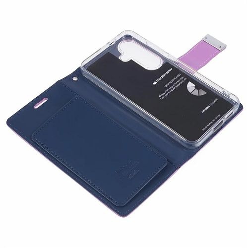 TopSave Goospery RICH MAX(5) Card Slot w/Magnetic Clip Leather Folio Wallet Flip For Samsung Galaxy S24 6.2", Purple