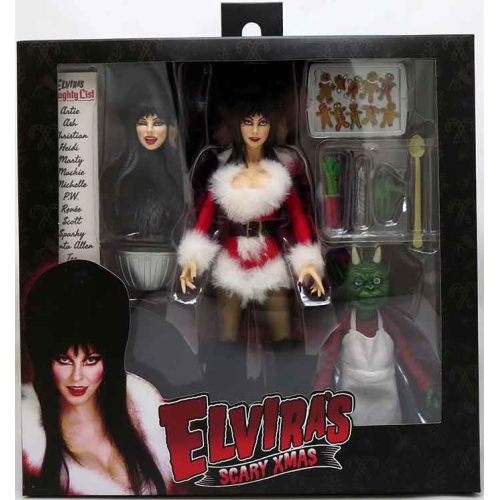 NECA  Elvira 8 Inch Action Figure Clothed Series - Elvira's Very Scary Xmas Delivery was stolen the first time around but Best Buy was quick to reship