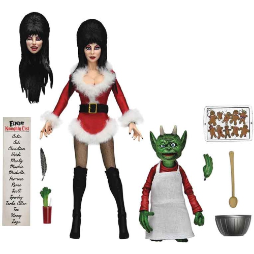 Elvira 8 Inch Action Figure Clothed Series - Elvira's Very Scary Xmas