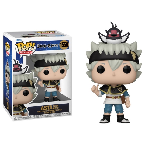 FUNKO  Pop Animation Clover Vinyl Figure Asta With Nero #1550 In Black