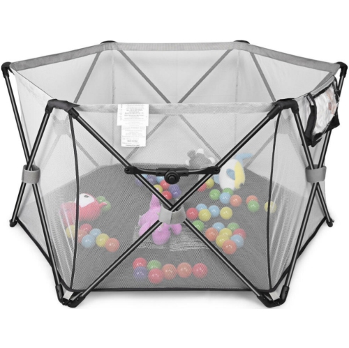 Baby Playpen Hexagonal Folding Infant Kids Activity Center Portable Toddlers Playard Fence with Breathable Mesh Best Buy Canada