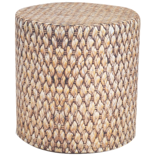 DELSIT  Pouf And Footstool Ottoman - Waterproof Round Stool for Indoor And Outdoor Use, Room Decor & Furniture With Removable Cover, Made In Europe