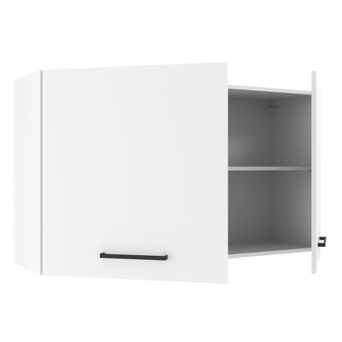 Madesa Hazel Wall Kitchen Storage Cupboard Cabinet with 2 Doors and Shelves 48 Inch Organization Unit for Pantry - White