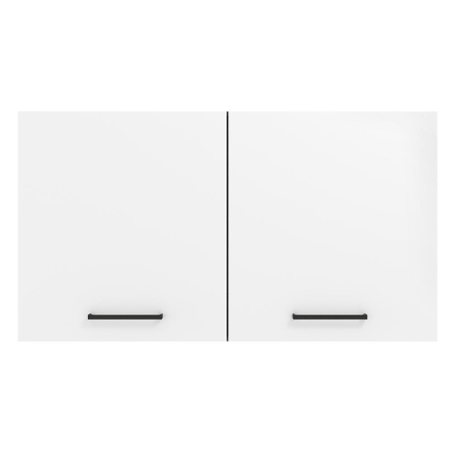 Madesa Hazel Wall Kitchen Storage Cupboard Cabinet with 2 Doors and Shelves 48 Inch Organization Unit for Pantry - White