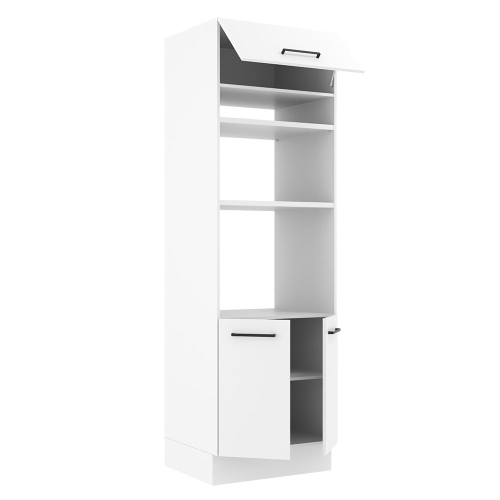 Madesa Hazel 2 Door Pantry Kitchen Storage Cabinet with Horizontal Door and 3 Shelves 89 Inch Organization Unit - White