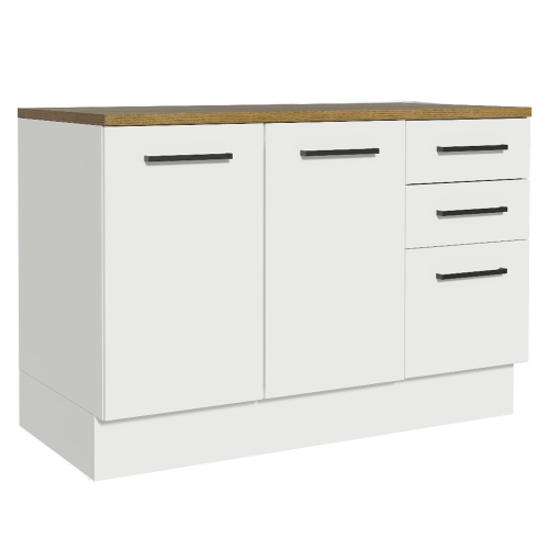 MADESA  Base Cabinet 47"x33", 2 Doors, 3 Drawers - In White