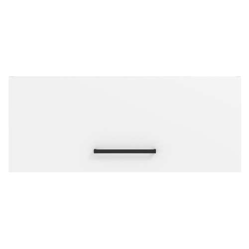 Madesa Hazel Wall Kitchen Storage Cupboard Cabinet with Horizontal Door and Shelves 31 Inch Organization Unit - White