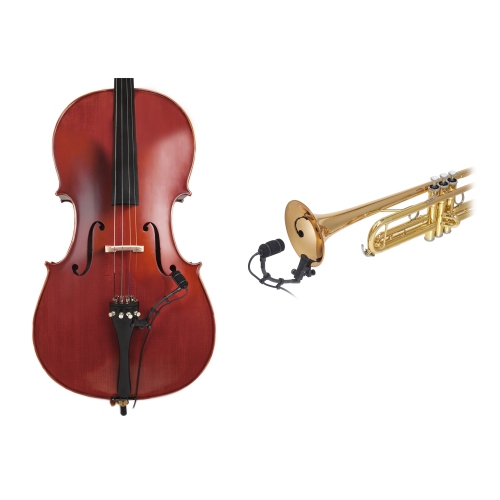 Audio-Technica ATM350U Cardioid Condenser Instrument Microphone w/ Universal Clip-on Mounting System and 5'' Gooseneck