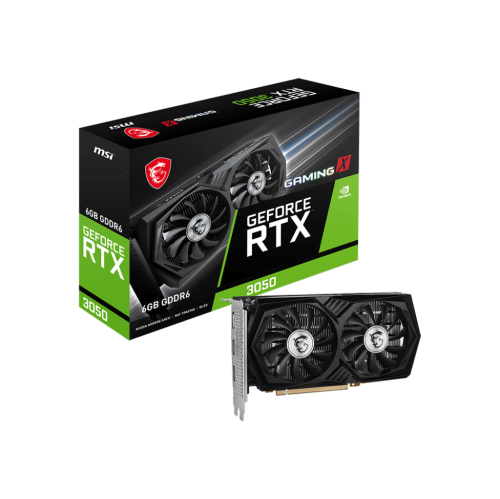 MSI RTX 3050 GAMING X 6G, 6GB GDDR6, 1507 MHz Boost, PCIE 4.0, 96