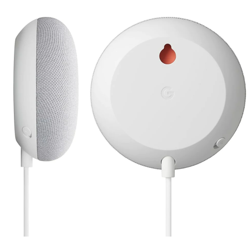 Google Nest Mini (2nd Gen) Smart Speaker with Google Assistant — 360° Sound (2-Pack), Chalk by GOOGLE - Refurbished condition - Image 2