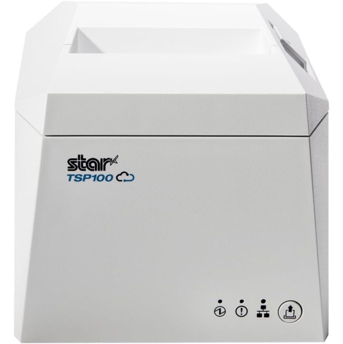 Star Micronics Thermal Receipt Printer TSP143IVUE - TSP100IV Series Cutter, AOA, USB-C, USB-A, Ethernet, CLOUDPRNT with Ethernet and USB Cable, White