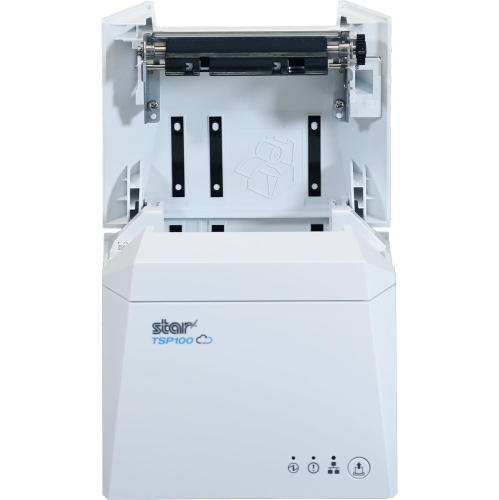 Star Micronics Thermal Receipt Printer TSP143IVUE - TSP100IV Series Cutter, AOA, USB-C, USB-A, Ethernet, CLOUDPRNT with Ethernet and USB Cable, White