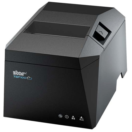 STAR MICRONICS  Thermal Receipt Printer Tsp143Ivuw - Tsp100Iv Series Cutter, Wlan, USB-C, Ethernet (Lan), Cloudprnt With Ethernet And USB Cable