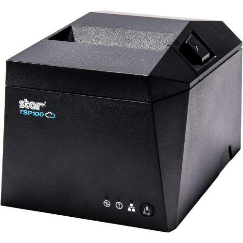 Star Micronics Thermal Receipt Printer TSP143IVUE - TSP100IV Series Cutter, AOA, USB-C, USB-A, Ethernet, CLOUDPRNT with Ethernet and USB Cable, Gray