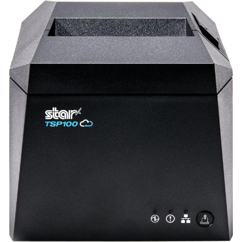 Star Micronics Thermal Receipt Printer TSP143IVUE - TSP100IV Series Cutter, AOA, USB-C, USB-A, Ethernet, CLOUDPRNT with Ethernet and USB Cable, Gray