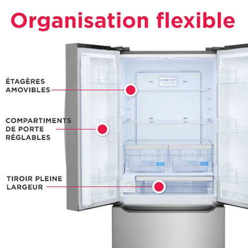 Réfrigérateur à deux portes 20 pi³ 30 po avec distributeur d'eau Gallery de Frigidaire - Acier inoxydable