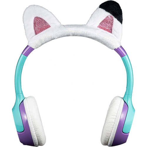 Gabbys Dollhouse Kids Bluetooth Headphones, Wireless Headphones with Microphone Includes Aux Cord, Volume Reduced Kids Foldable Headphones for