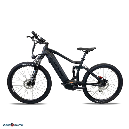 Open Box - Demon Electric Outlaw 350W 27.5" Mountain Electric Bike, 50-60km Range, TEKTRO Hydraulic E-Bike Brakes, Front & Rear Gas Suspension,