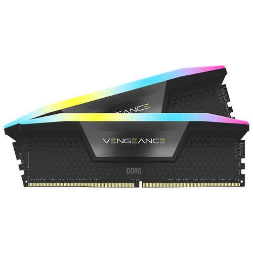 Mémoire de bureau Vengeance RVB DDR5 64 Go 6400 MHz de Corsair (CMH64GX5M2Y6400C32) - Noir - Exclusivité de Best Buy